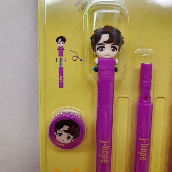 BTS J-Hope Character Figure Toothbrush Set - Picture 2 of 3